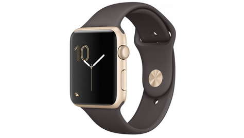 Умные часы Apple Watch Series 1, 42 мм тёмное какао/корпус золотистый