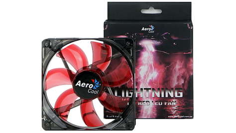 Корпусной вентилятор AeroCool Lightning Red LED 120 mm