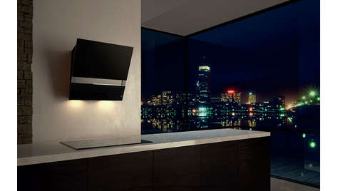 Вытяжка BEST KITE black полир. сталь/черное стекло