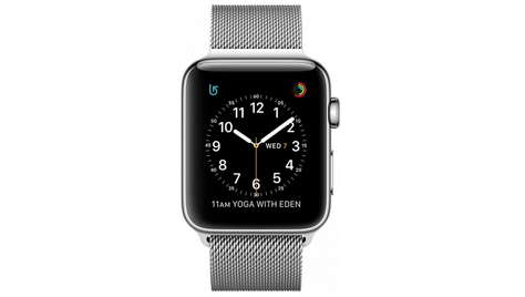 Умные часы Apple Watch Series 2, 42 мм корпус из нержавеющей стали, миланский сетчатый браслет