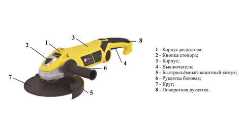 Угловая шлифмашина Калибр МШУ-230/2350РКМ