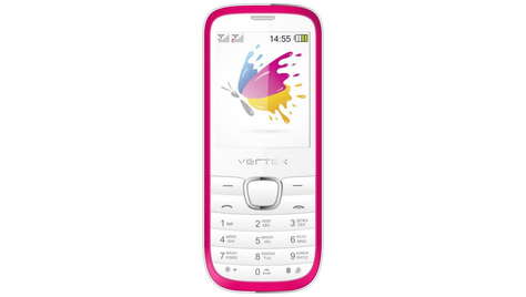 Мобильный телефон Vertex K200 бело-розовый