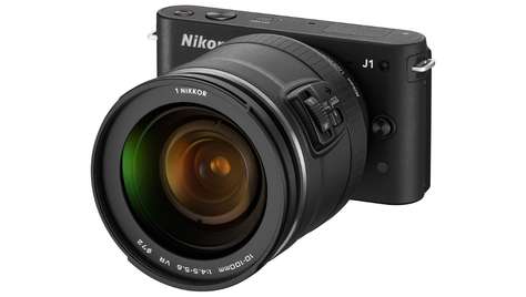 Беззеркальный фотоаппарат Nikon 1 J1 BK Kit + 10-30mm + 30-110mm
