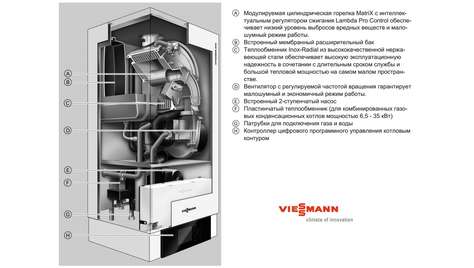 Котел газовый конденсационный Viessmann Vitodens 200-W WB2C 834 (8,8-35кВт)
