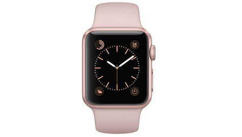 Умные часы Apple Watch Series 2, 38 мм корпус из алюминия цвета «розовое золото», спортивный ремешок цвета «розовый песок»