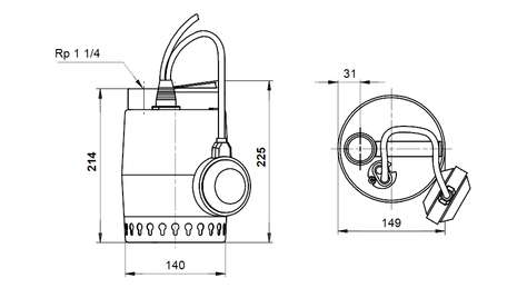 Дренажный насос Grundfos Unilift KP 150-A1