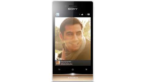 Смартфон Sony Xperia miro white/gold
