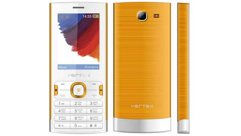 Мобильный телефон Vertex D500 бело-золотой
