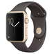 Умные часы Apple Watch Series 2, 42 мм корпус из золотистого алюминия, спортивный ремешок цвета «тёмное какао»