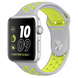 Умные часы Apple Watch Nike+ 38 мм корпус из серебристого алюминия, спортивный ремешок Nike цвета «листовое серебро/салатовый»