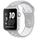 Умные часы Apple Watch Nike+ 38 мм корпус из серебристого алюминия, спортивный ремешок Nike цвета «листовое серебро/белый»